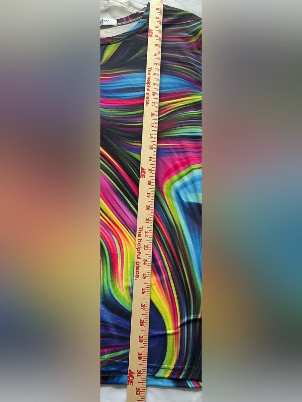 KYKU Colorful 3D Printed Neon Abstract T-Shirt XL Psychedelic Swirl Festival - Picture 4 of 9